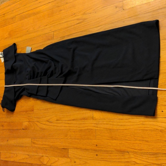 NEW with tags Nordstrom Ruched Off the Shoulder Crepe Gown in Navy - Picture 16 of 16